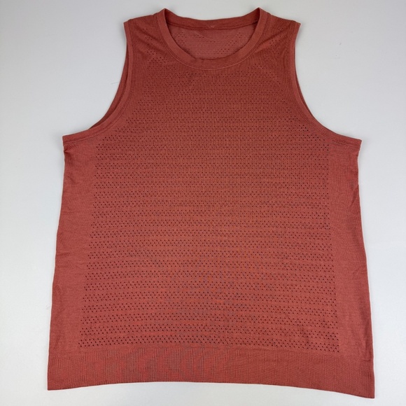 Lululemon Womens Size 8 Breeze by Muscle II Tank Seamless Top Shirt Copper Clay - Picture 1 of 7